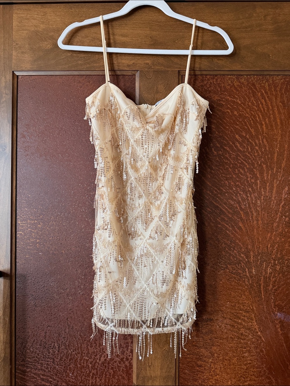 Lucy in the Sky size M gold dress
